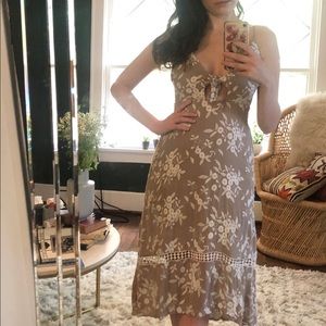 light grey + ivory dress